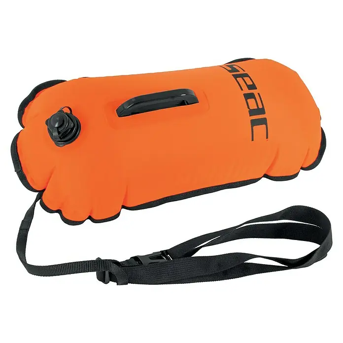 Seac Sub Boya de señalización de rescate Hydra - Naranja, Capacidad: 20 l - Vista angular
