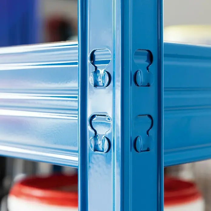 Regalux Metalni regal za teški teret Mega - 70 x 240 x 200 cm, Nosivost: 450 kg/polica, Uticanje - Detaljan prikaz