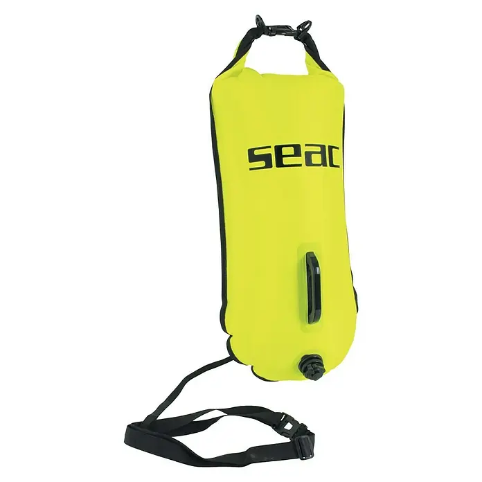 Seac Sub Boya de señalización de rescate Safe Dry - Amarillo, Capacidad: 28 l - Vista angular