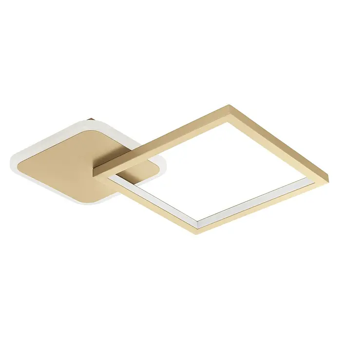 Eglo LED-Deckenleuchte GAFARES - 15 W, L x B x H: 33 x 33 x 5 cm, Gold/Weiß - Ansicht von unten