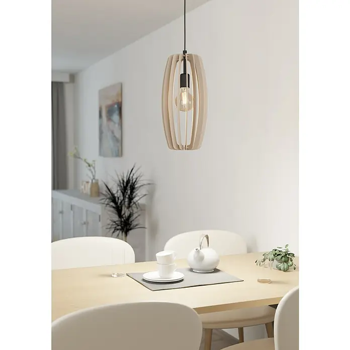 Eglo Pendelleuchte BAJAZZARA - 40 W, Schwarz, E27 - Stimmungsaufnahme