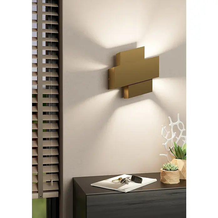Eglo Wandleuchte TIMPAROSSA - 40 W, Gold, E27 - Stimmungsaufnahme