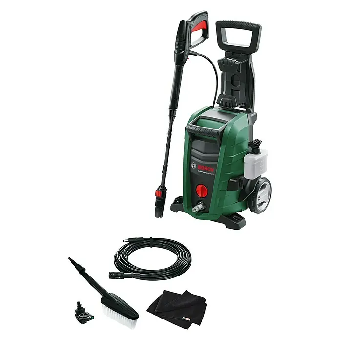 Bosch Visokotlačni čistač UniversalAquatak 130 - 1.700 W, Maksimalni tlak: 130 bar, Radni protok: Maks. 380 l/h - Dijagonalni pogled