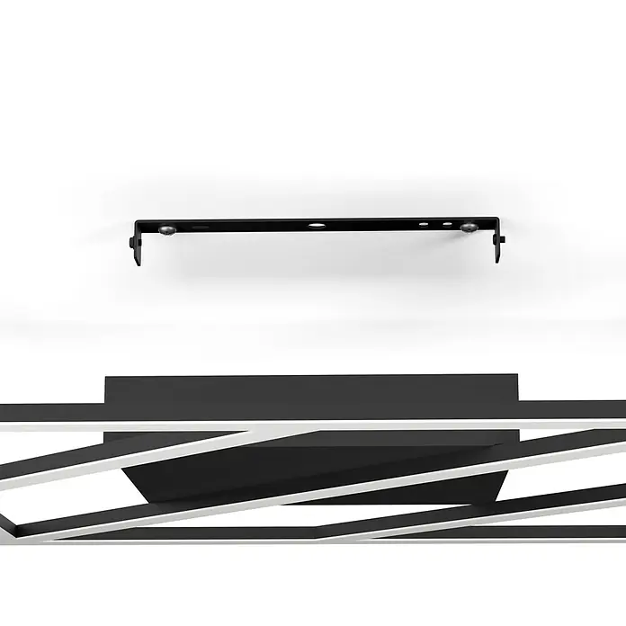Eglo LED-Deckenleuchte ULISANO - 21 W, L x B x H: 42 x 42 x 5,5 cm, Schwarz - Detailaufnahme