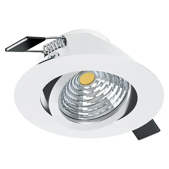 Eglo LED-Einbauspot SALICETO - Warmweiß, Durchmesser: 8,8 cm, 1 Stk., Weiß - Diagonale Ansicht