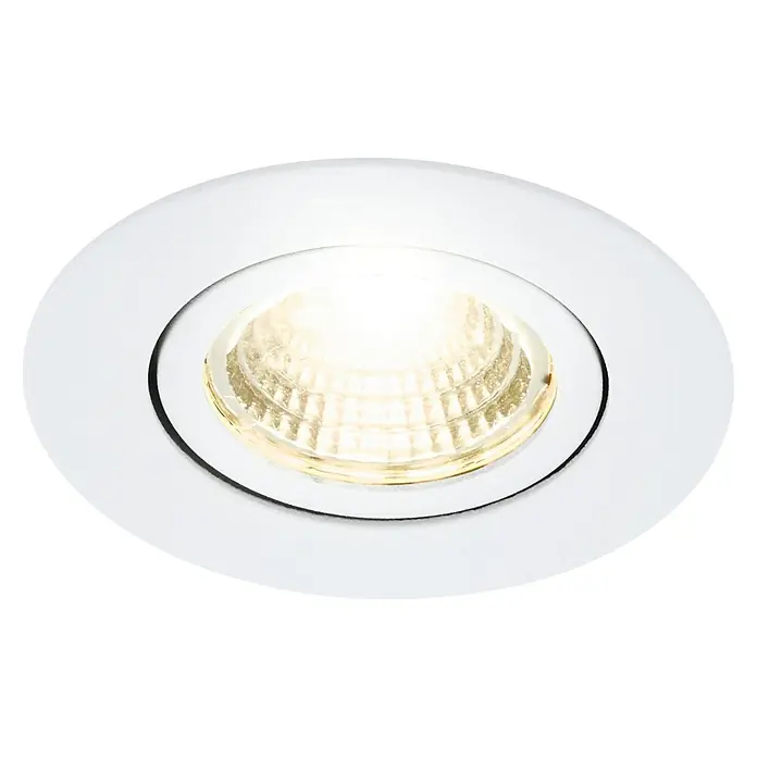 Eglo LED-Einbauspot SALICETO - Warmweiß, Durchmesser: 8,8 cm, 1 Stk., Weiß - Diagonale Ansicht