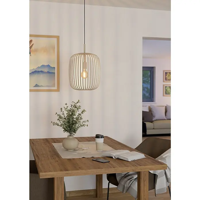 Eglo Romazzina Pendelleuchte - 40 W, Sand, E27, 1 Stk. - Stimmungsaufnahme