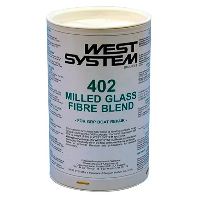 West System Vulstof 402 Milled Glass Fibre Blend - 150 g, Wit - Vooraanzicht