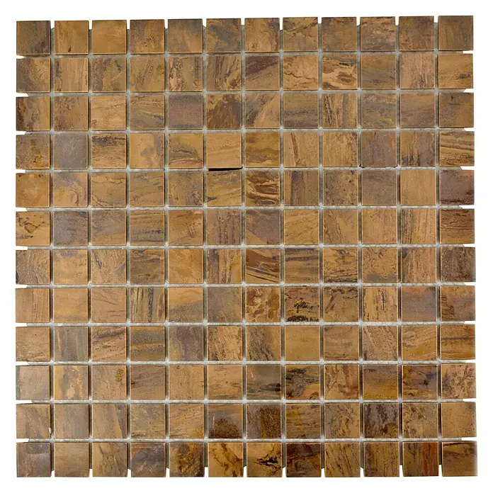 Mosaikfliese Quadrat XK SQ 76 - 30 x 30 cm, Kupfer, Matt - Ansicht von oben