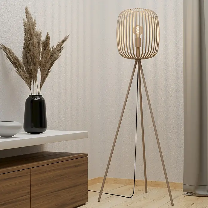 Eglo Romazzina Stehleuchte - 40 W, Höhe: 140,5 cm, Sand, E27 - Bildausschnitt