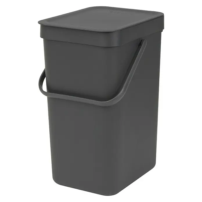 Brabantia Cubo de la basura Sort & Go - Gris, 12 l, Plástico