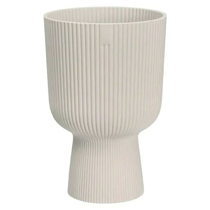 Elho Maceta para planta Vibes Fold Coupe - Dimensiones externas (Ø x Al): 14 x 21 cm, Plástico, Blanco - Vista frontal