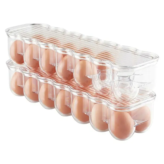 Huevera para frigorífico Fridge - L x An x Al: 8 x 37 x 11 cm, Transparente