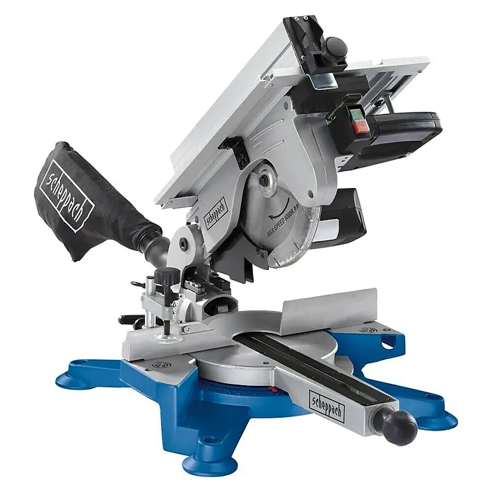 Scheppach Kapp- & Gehrungssäge HM100T - 1.800 W, Durchmesser Sägeblatt: 254 mm - Diagonale Ansicht