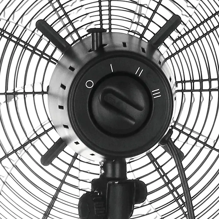 PR Klima Ventilador de pie Belize - Negro, 40 cm, 50 W, 4.566 m³/h