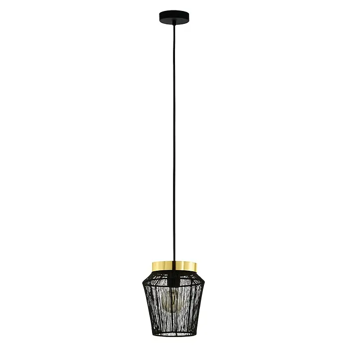Eglo Escandidos Pendelleuchte - 40 W, Schwarz/Messing, E27, 1 Stk. - Vorderansicht