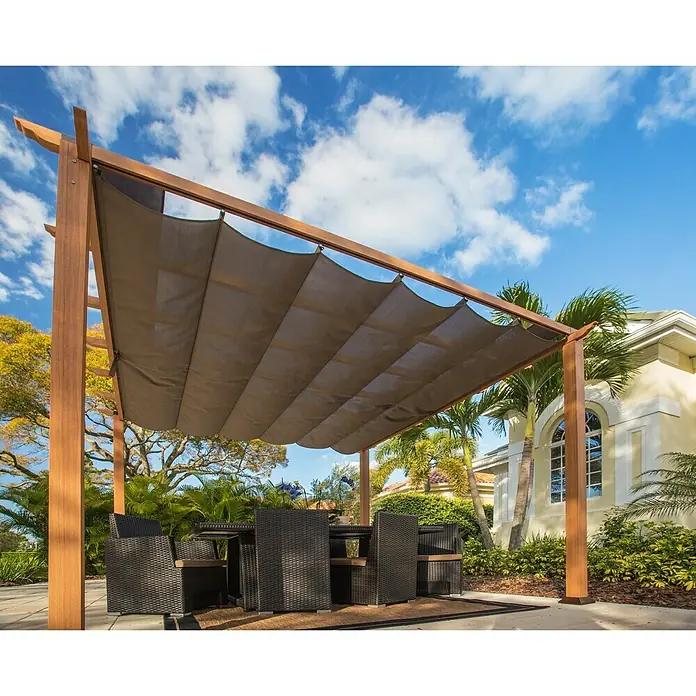 Paragon Outdoor Raffpavillon Florida - 350 x 350 cm, Braun - Stimmungsaufnahme