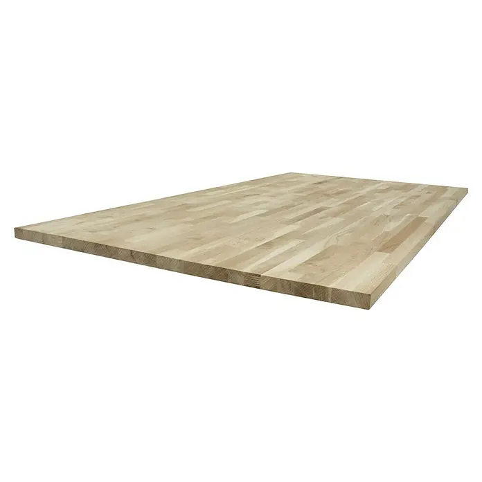 Leimholzplatte - Eiche, L x B x S: 200 x 90 x 2,8 cm - Diagonale Ansicht