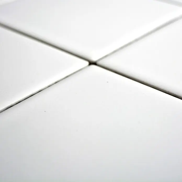 Mosaikfliese Quadrat Uni CQ 105 - 29,8 x 29,8 cm, Weiß, Matt - Detailaufnahme