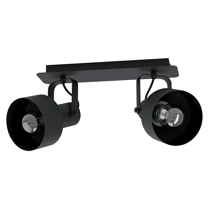 Eglo Casibare Deckenstrahler - 56 W, Schwarz, E27, 2 Stk. - Diagonale Ansicht