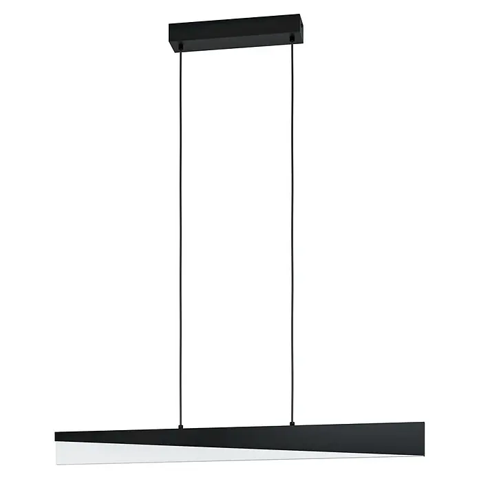 Eglo Isidro LED-Pendelleuchte - 27 W, L x B x H: 79,5 x 6 x 11 cm, Schwarz, Warmweiß - Vorderansicht