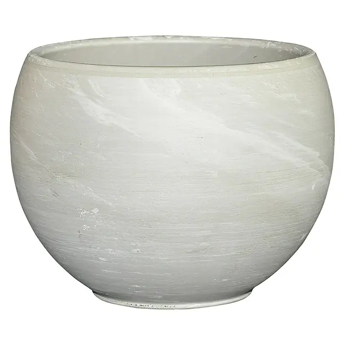 Pflanztopf Luna - Außenmaß (Ø x H): 26 x 19,1 cm, Naturmaterialien, Granit - Vorderansicht