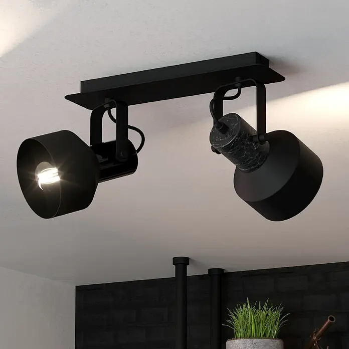 Eglo Casibare Deckenstrahler - 56 W, Schwarz, E27, 2 Stk. - Bildausschnitt
