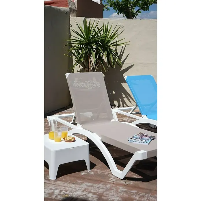 Tumbona Mykonos - Arena, Respaldo ajustable - Foto ambiente