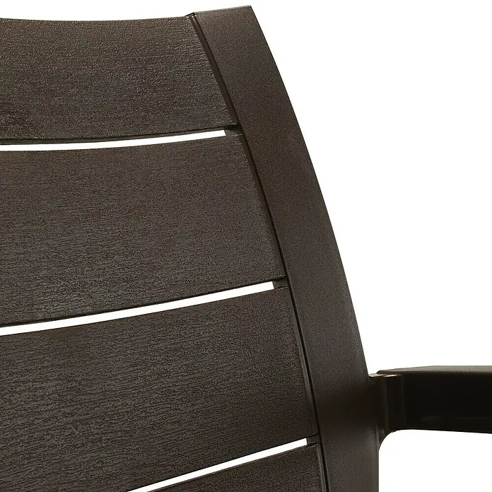 Silla de jardín Legno - Ancho: 60 cm, Plástico, Marrón - Primer plano