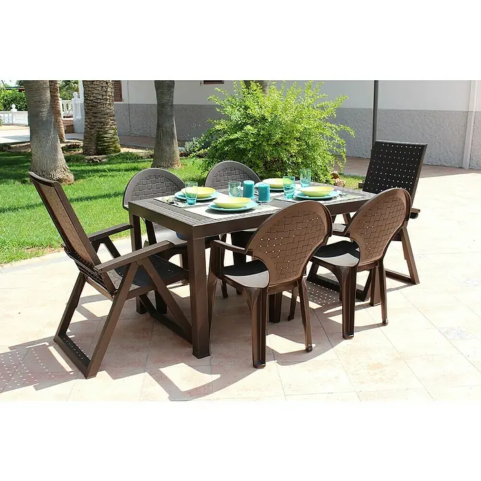 Silla de jardín Dream - Ancho: 56 cm, Wengué - Foto ambiente