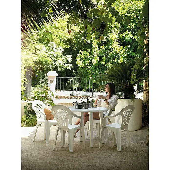 Silla de jardín Cancún - Blanco - Foto ambiente