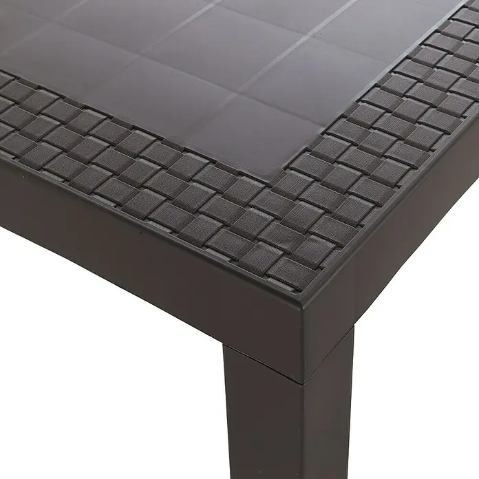 Mesa de jardín Dream - L x An: 140 x 85 cm, Wengué - Primer plano