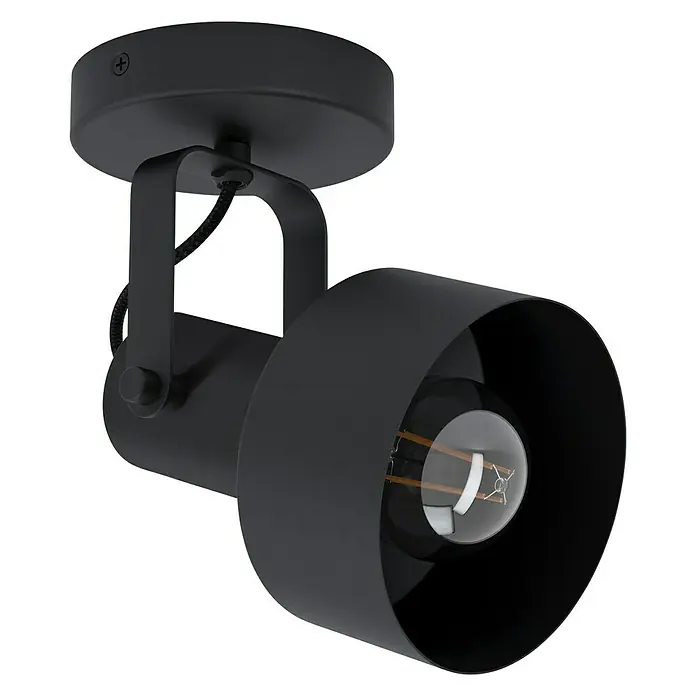 Eglo Casibare Deckenstrahler - 28 W, Schwarz, E27, 1 Stk. - Diagonale Ansicht