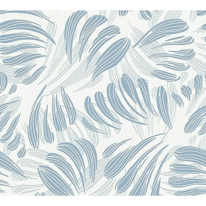 AS Creation Flavour Vliestapete Floralmuster - Blau/Creme, Floral, 10,05 x 0,53 m - Detailaufnahme