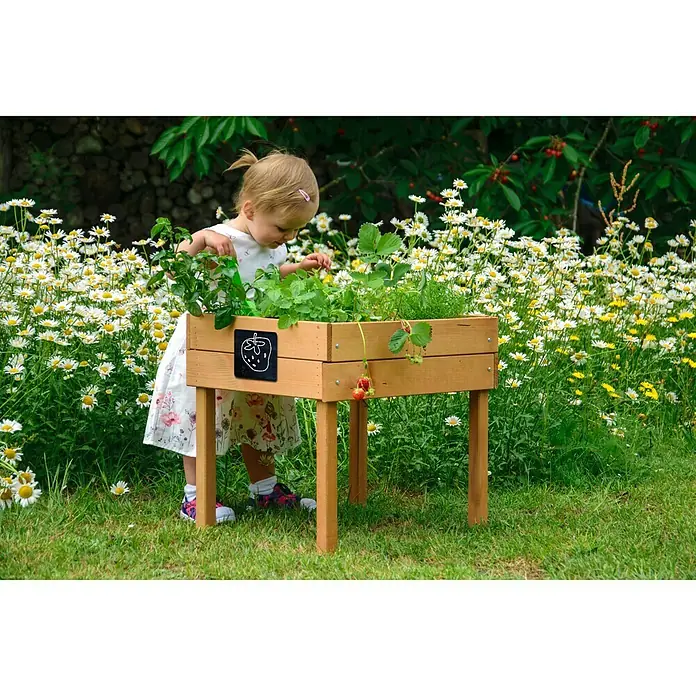 Dobar Hochbeet - 50 x 40 x 45 cm, Holz, Braun - Stimmungsaufnahme