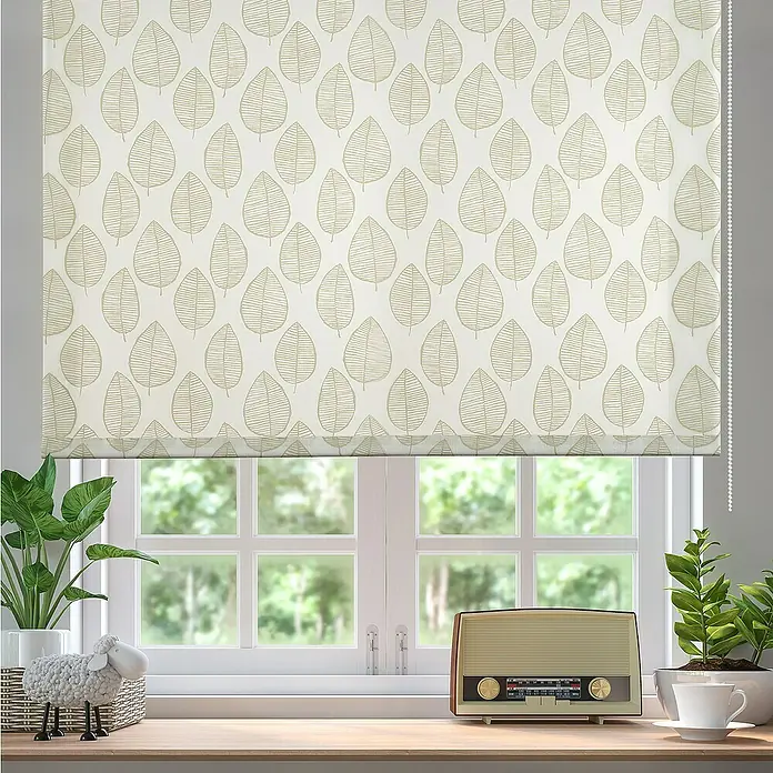Estor enrollable Hojas - An x Al: 90 x 180 cm - Foto ambiente