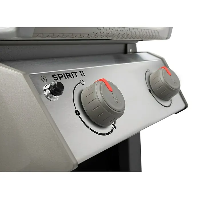 Weber Barbacoa de gas Spirit II E-210 GBS - Número de quemadores: 2, Superficie parrilla: 51 x 46 cm, 7,77 kW - Primer plano