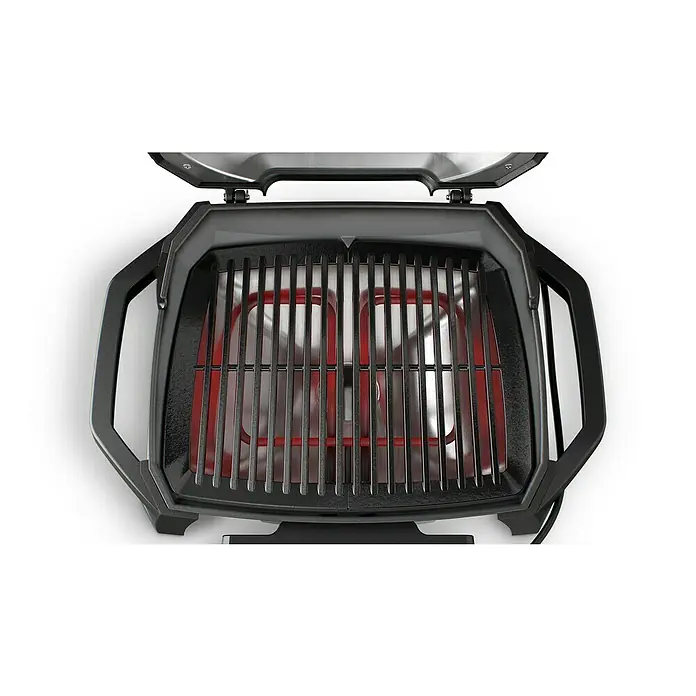 Weber Barbacoa eléctrica Pulse 1000 - 1,8 kW, Superficie parrilla: 41 x 31 cm - Primer plano