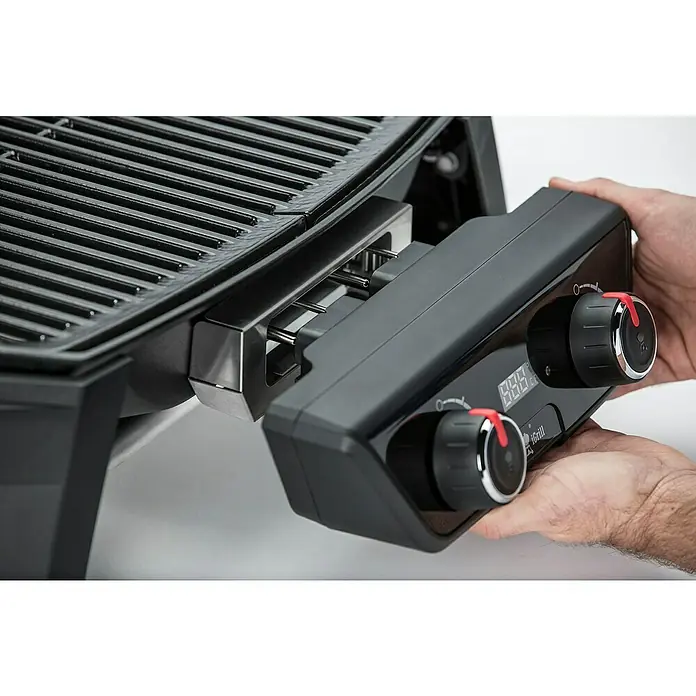 Weber Barbacoa eléctrica Pulse 2000 - 2,2 kW, Superficie parrilla: 49 x 39 cm - Producto en uso