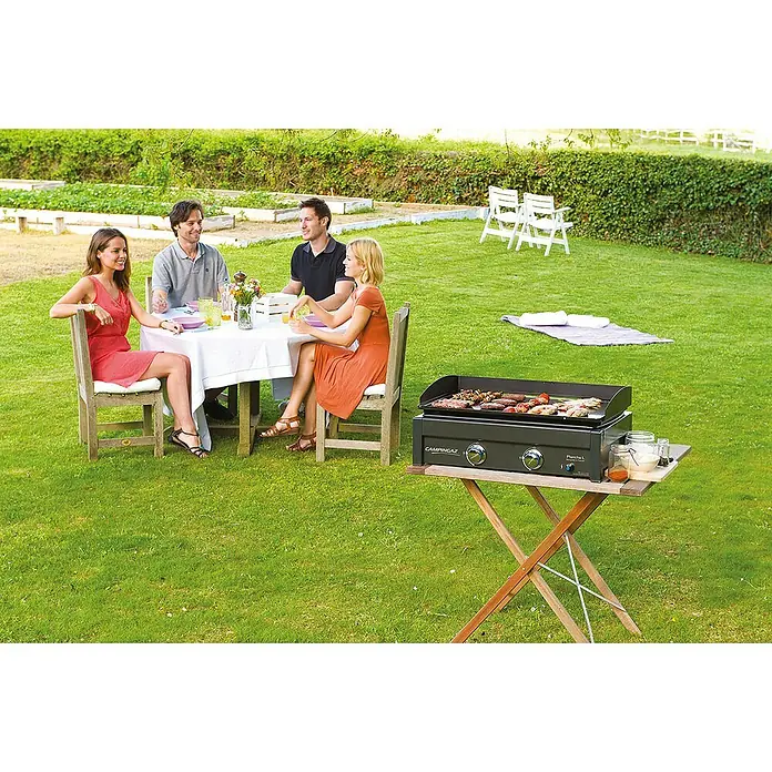 Campingaz Plancha de gas L - L x Al: 49,7 x 28,4 cm - Producto en uso
