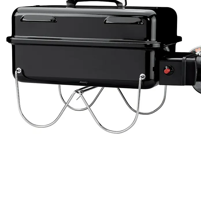 Weber Go-Anywhere Barbacoa de carbón - Negro, Superficie parrilla: 42 x 26 cm - Primer plano