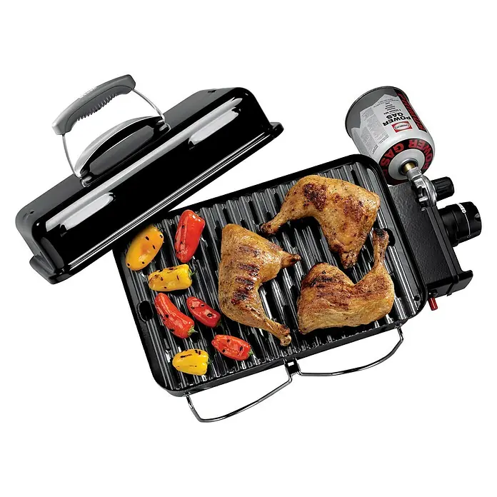 Weber Go-Anywhere Barbacoa de carbón - Negro, Superficie parrilla: 42 x 26 cm - Vista angular
