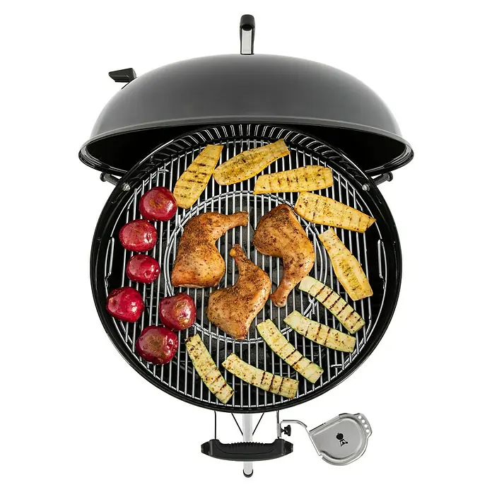 Weber Barbacoa redonda con tapa Master Touch GBS - Negro, Superficie parrilla: Ø 57 cm - Vista descendente