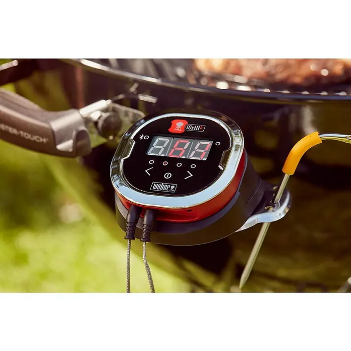 Weber Barbacoa redonda con tapa Master Touch GBS - Negro, Superficie parrilla: Ø 57 cm - Primer plano