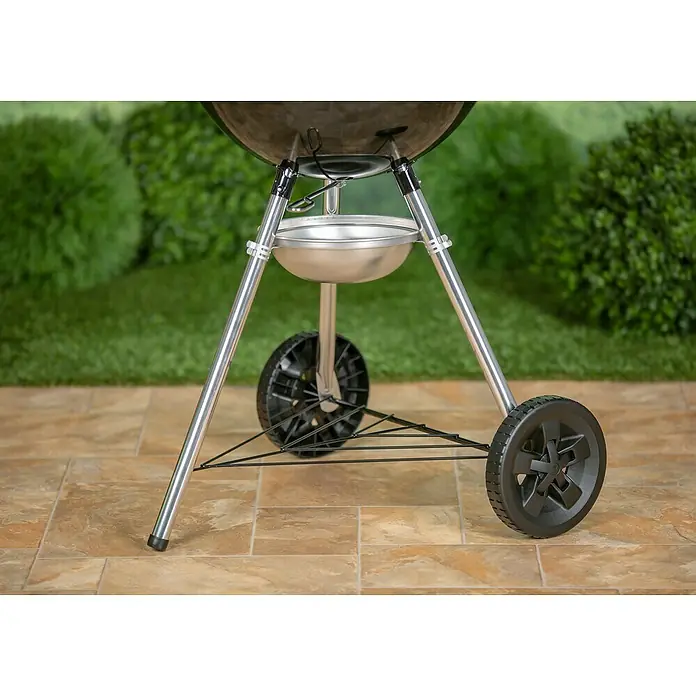 Weber Barbacoa redonda con tapa Compact Kettle - Negro, Superficie parrilla: Ø 57 cm - Primer plano