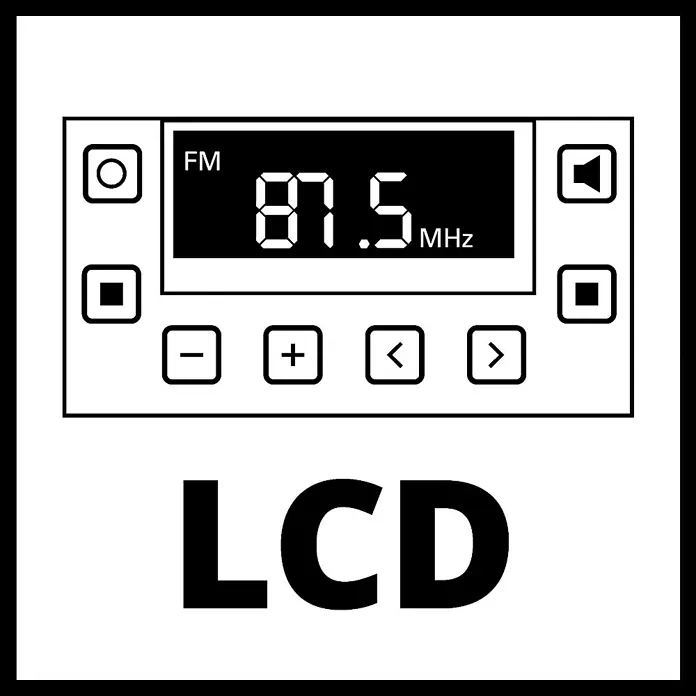 Einhell Power X-Change Akku-Baustellenradio TC-RA 18 Li-Solo - Schwarz/Rot, Akkuspannung: 18 V, Anzahl Akkus: Ohne Akku, Frequenz: 87,5 - 108,0 kHz (FM) - Skizze