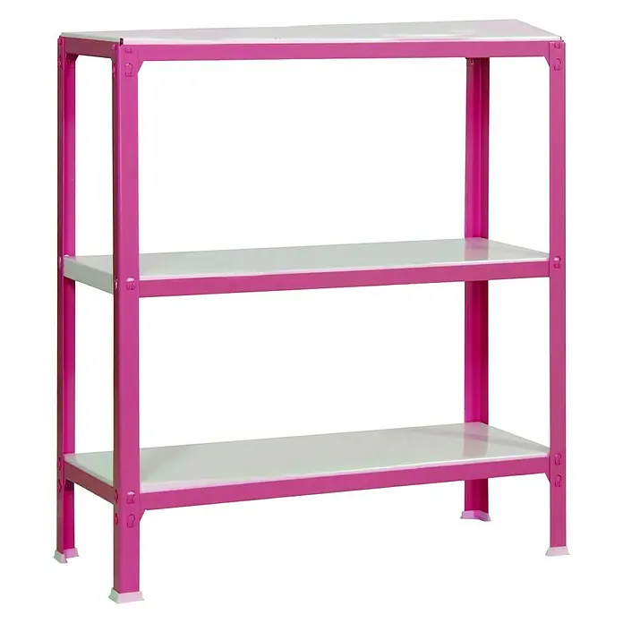 Simonrack Simonhome Estantería metálica Homeclick Color Plus - L x An x Al: 30 x 100 x 90 cm, Capacidad de carga: 150 kg/balda, Número de baldas: 3 ud., Rosa