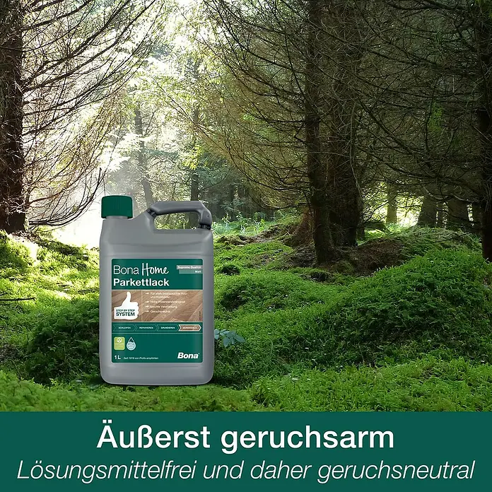 Bona Home Parkettlack Supreme - Farblos, 4 l, Glänzend - Informationsansicht