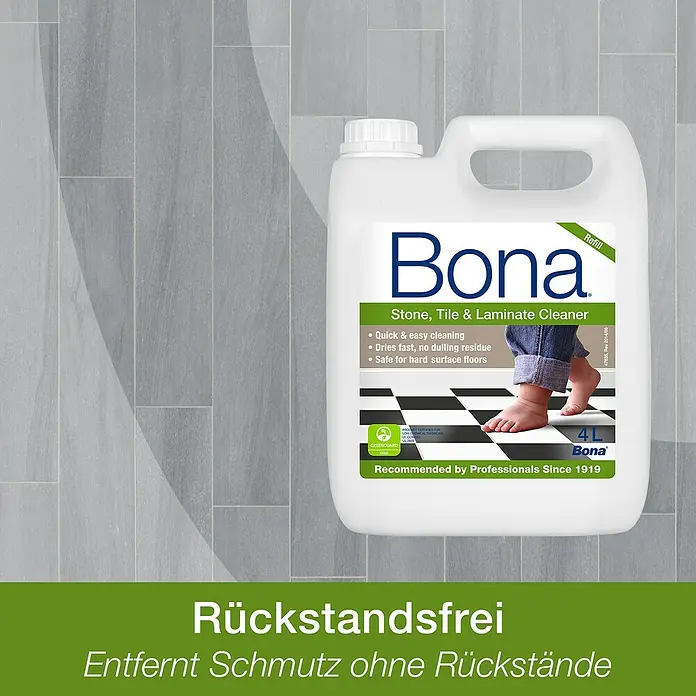 Bona Fliesen- & Laminatreiniger - 4 l, Nachfüllkanister - Informationsansicht