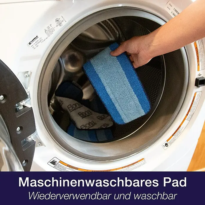 Bona Mikrofaser-Reinigungspad - Mikrofaser, Waschen bei 60 °C - Informationsansicht